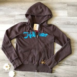 🌺RARE🌺 VINTAGE HOLLISTER ZIP UP HOODIE SIZE L
